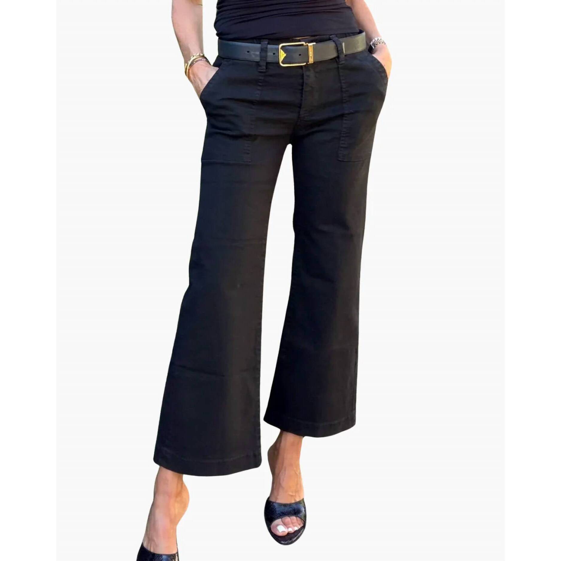 New Bevy Flog Eden Cropped Pants In Black